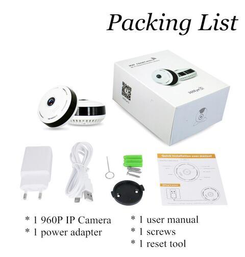 Cobell 960P Wifi IP Camera Home Security Wireless 360 Degree Panoramic CCTV Camera Night Vision Fish Eyes Lens VR Cam - Image 5
