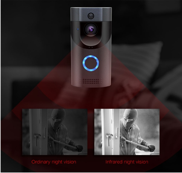 Home alarm smart wifi video doorbell wireless video intercom doorbell mobile phone remote video sea H1 program - Image 6