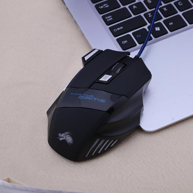 Wired Gaming Mouse 5500DPI 7-Color LED Backlight Optical Mouse Gamer USB 7 Buttons PC Gamer Computer Laptop Desktop Mice - Image 3