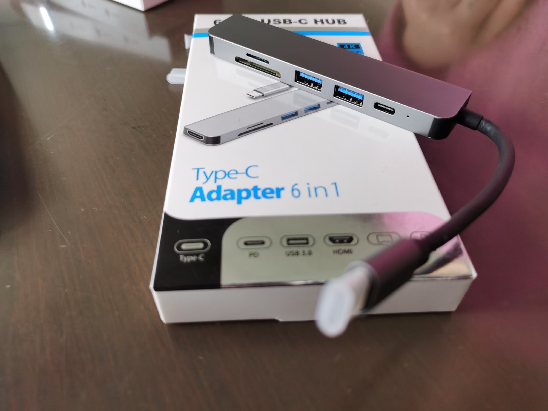 Multi Function Dock 4k Hd Usb Notebook 6 In 1 - Image 3