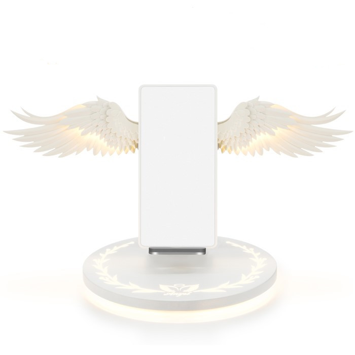 Universal Colorful LED Angel Wings Qi Wireless Charger Charge Dock For Mobile Phone Fast Charger - Image 5