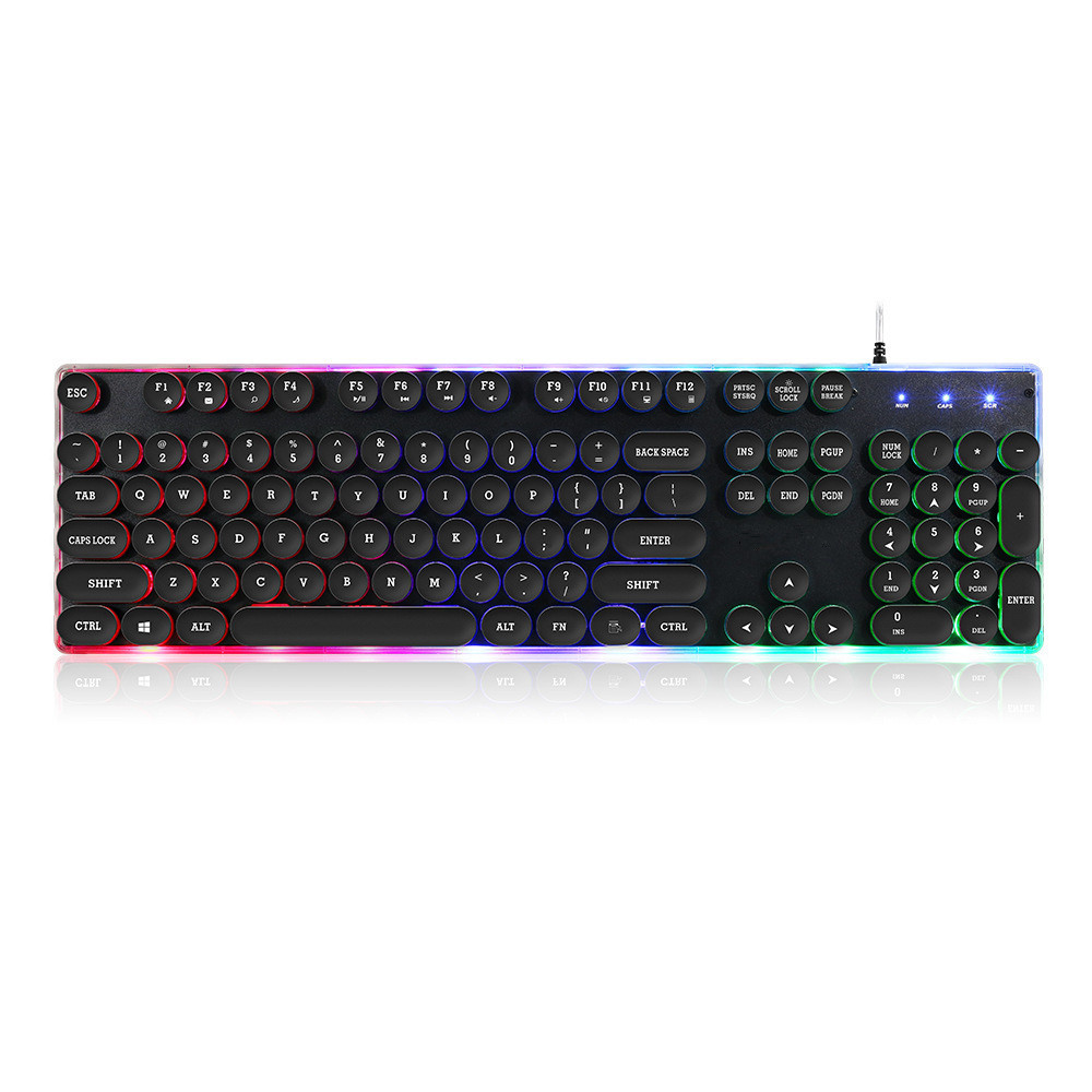 Desktop Manipulator Feel Floating Round Cap Gaming Luminous Gaming Keyboard - Image 5