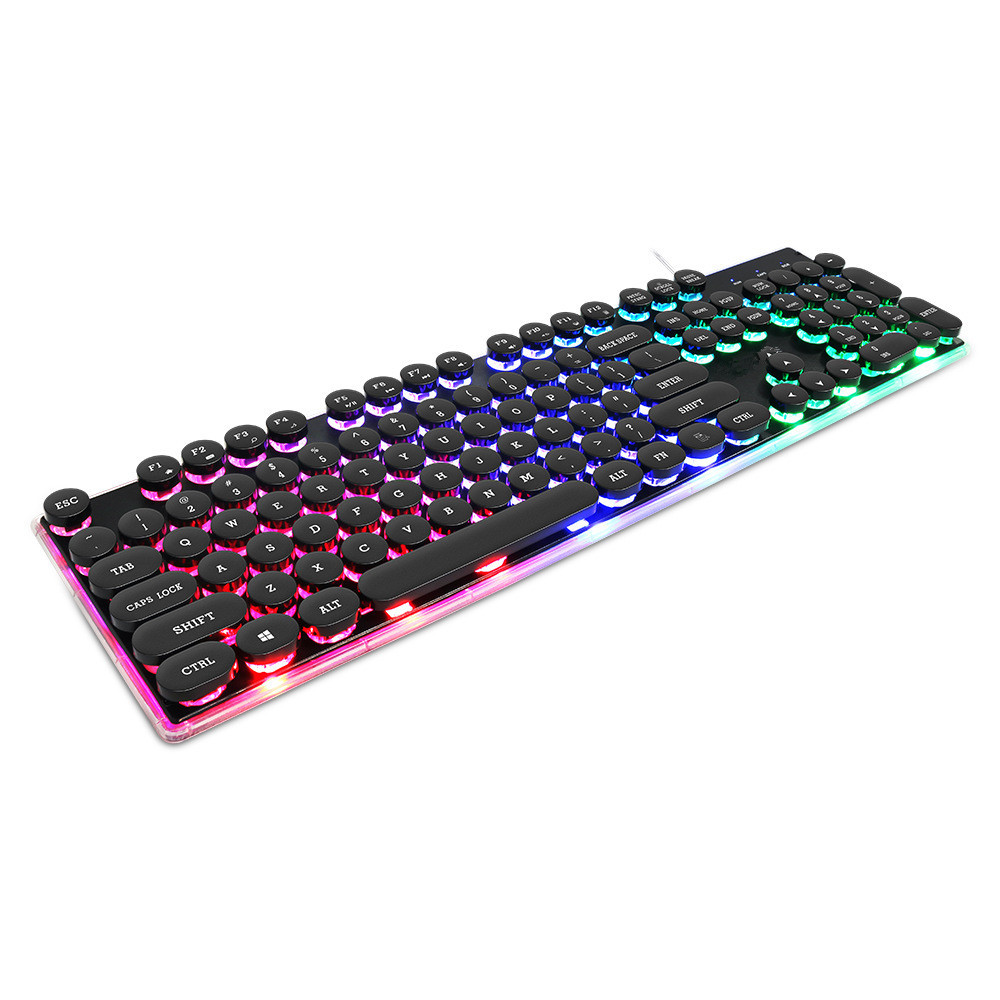 Desktop Manipulator Feel Floating Round Cap Gaming Luminous Gaming Keyboard - Image 3