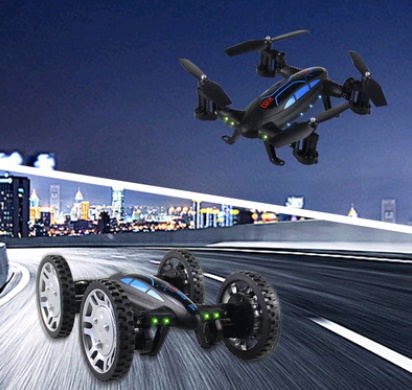 OTRC FY602 Air-Road RC Drone Car 2 in 1 Flying Car 2.4G RC Quadcopter Drone 6-Axis 4CH Helicopter With HD Camera High Speed 4WD - Image 10