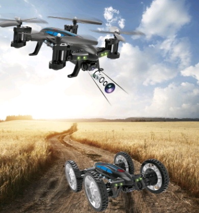 OTRC FY602 Air-Road RC Drone Car 2 in 1 Flying Car 2.4G RC Quadcopter Drone 6-Axis 4CH Helicopter With HD Camera High Speed 4WD - Image 9