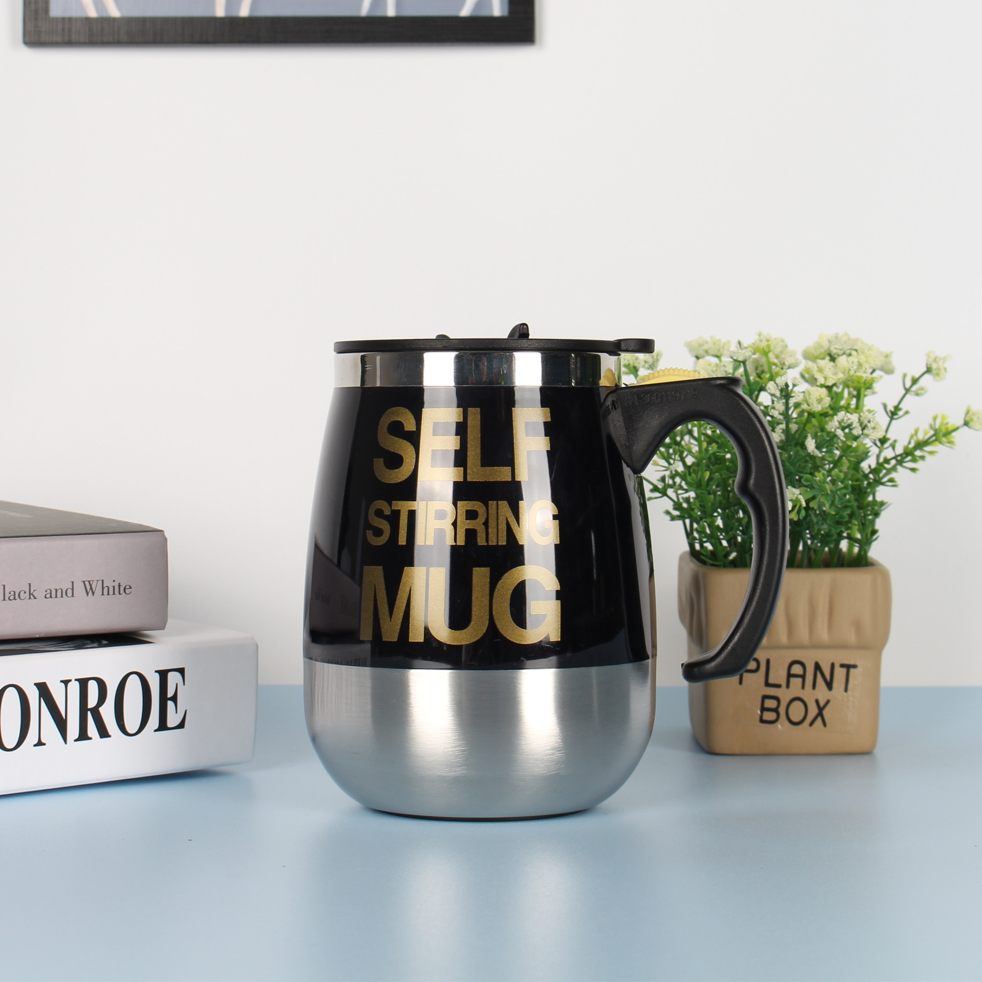 Electric Self Stirring Coffee Mug Cup Stainless Steel Automatic Self Mixing & Spinning Home Office Travel Mixer Milk Whisk Cup - Image 5