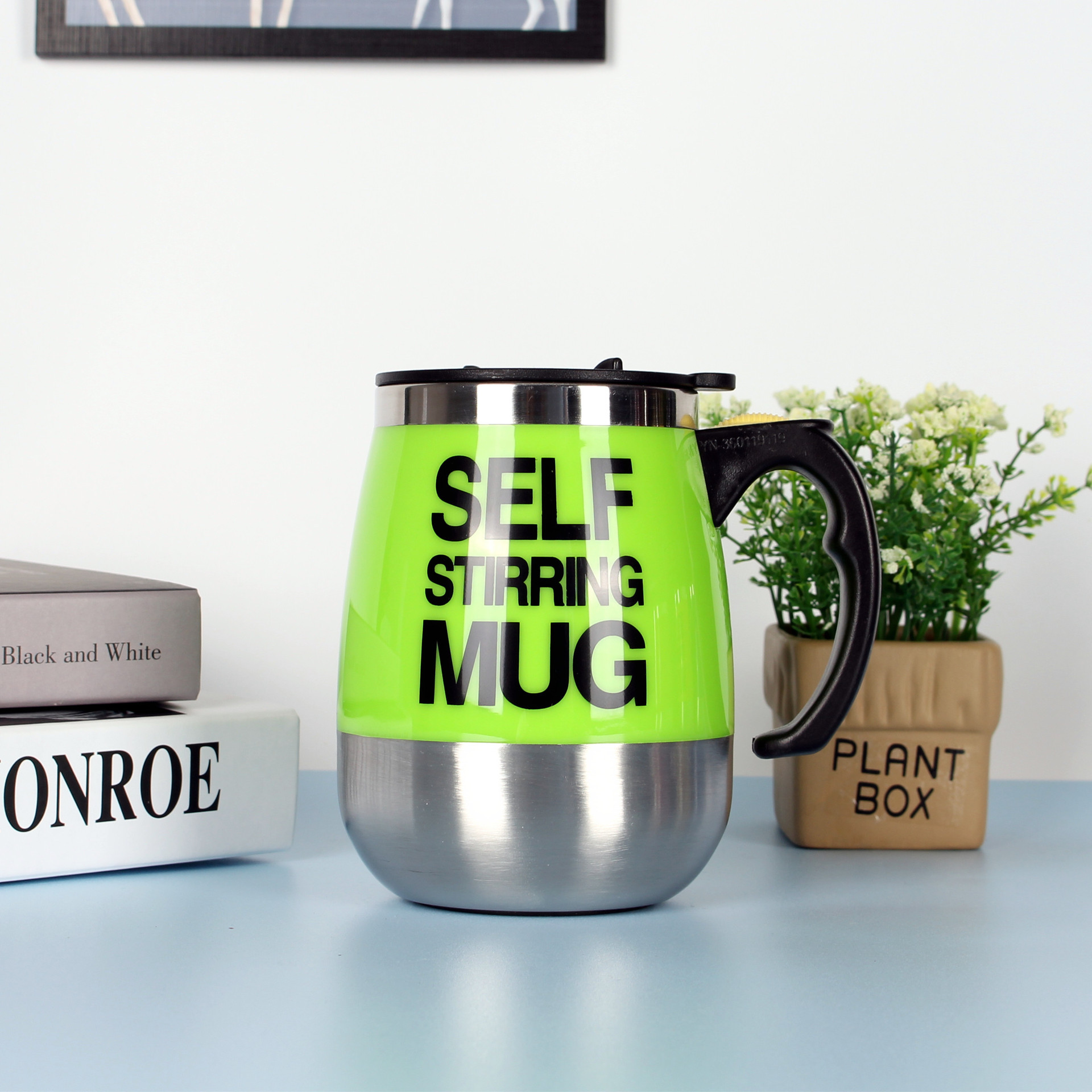 Electric Self Stirring Coffee Mug Cup Stainless Steel Automatic Self Mixing & Spinning Home Office Travel Mixer Milk Whisk Cup - Image 6