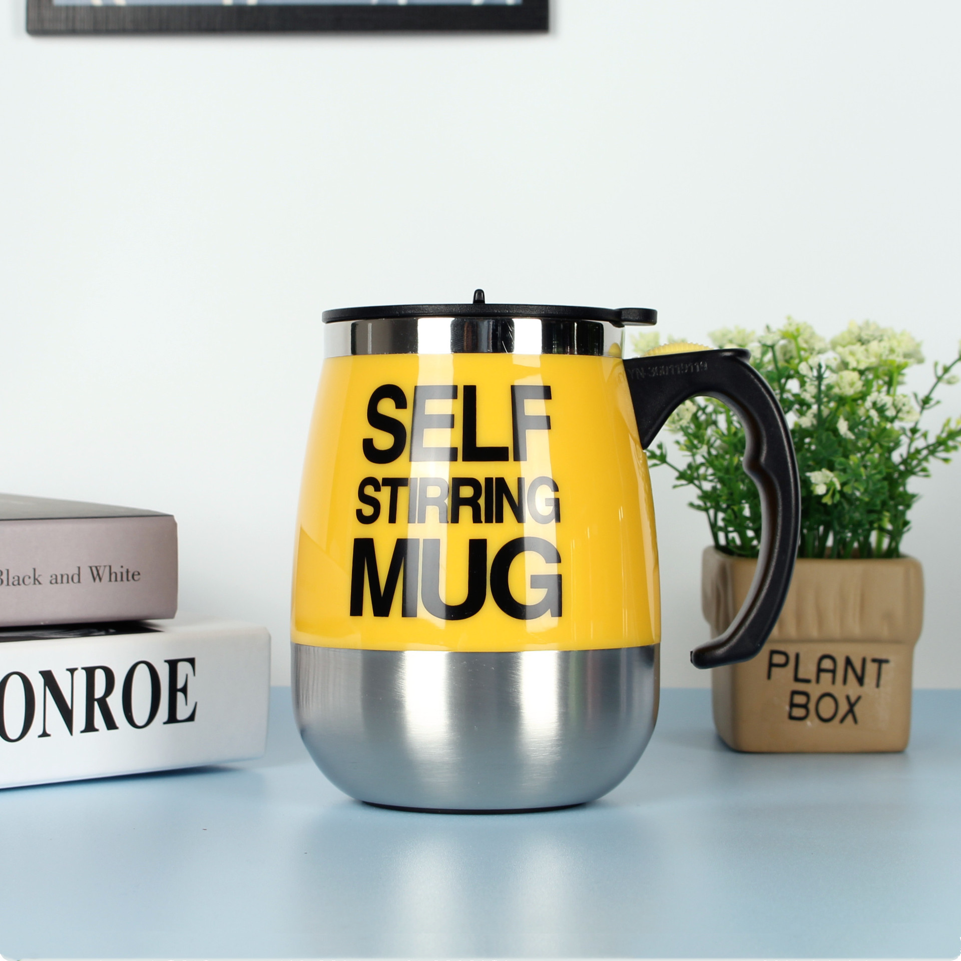 Electric Self Stirring Coffee Mug Cup Stainless Steel Automatic Self Mixing & Spinning Home Office Travel Mixer Milk Whisk Cup - Image 8