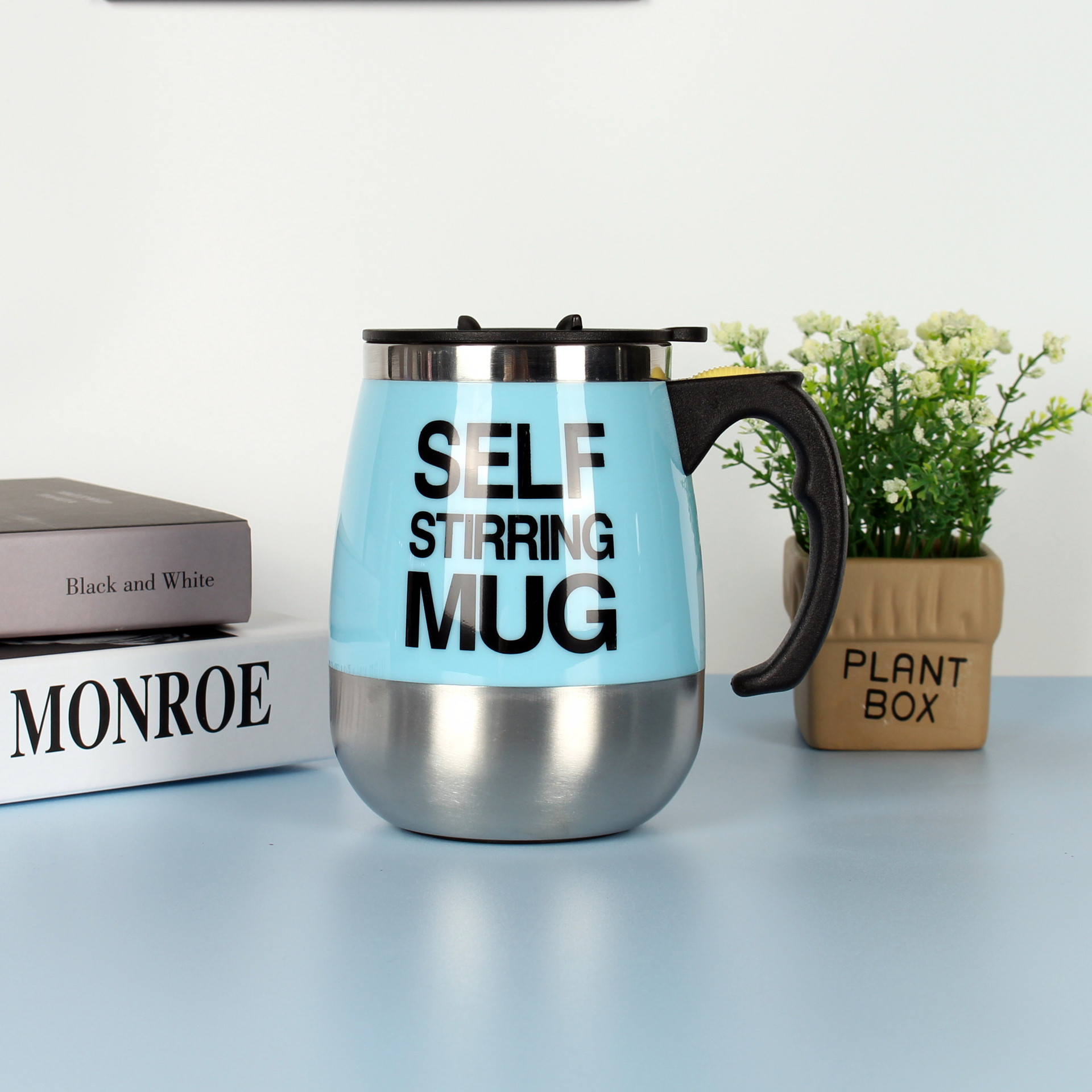 Electric Self Stirring Coffee Mug Cup Stainless Steel Automatic Self Mixing & Spinning Home Office Travel Mixer Milk Whisk Cup - Image 10