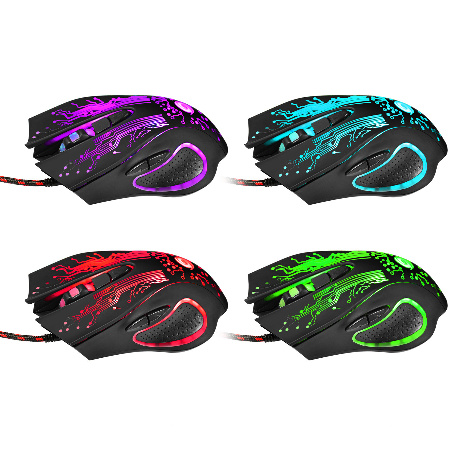 USB Wired Gaming Mouse 5500DPI Adjustable 7 Buttons LED Backlit Professional Gamer Mice Ergonomic Computer Mouse for PC Laptop - Image 5
