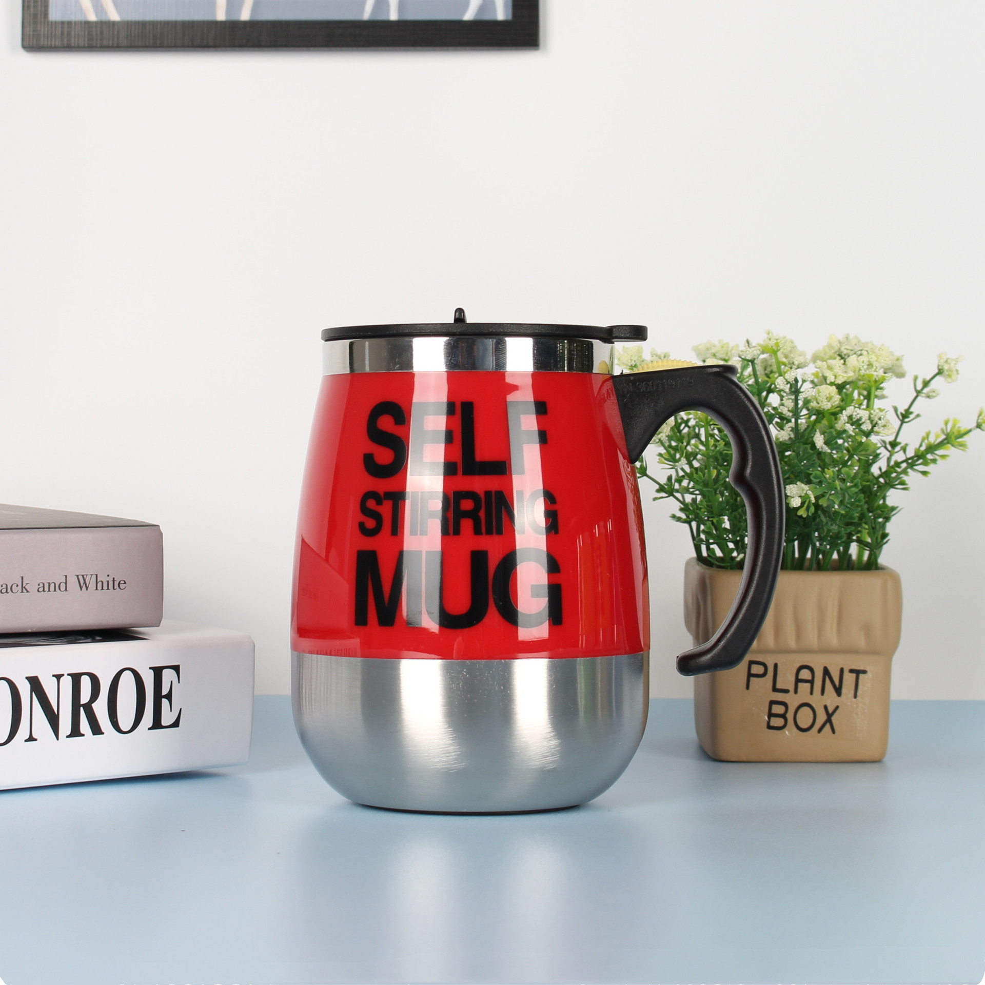 Electric Self Stirring Coffee Mug Cup Stainless Steel Automatic Self Mixing & Spinning Home Office Travel Mixer Milk Whisk Cup - Image 9