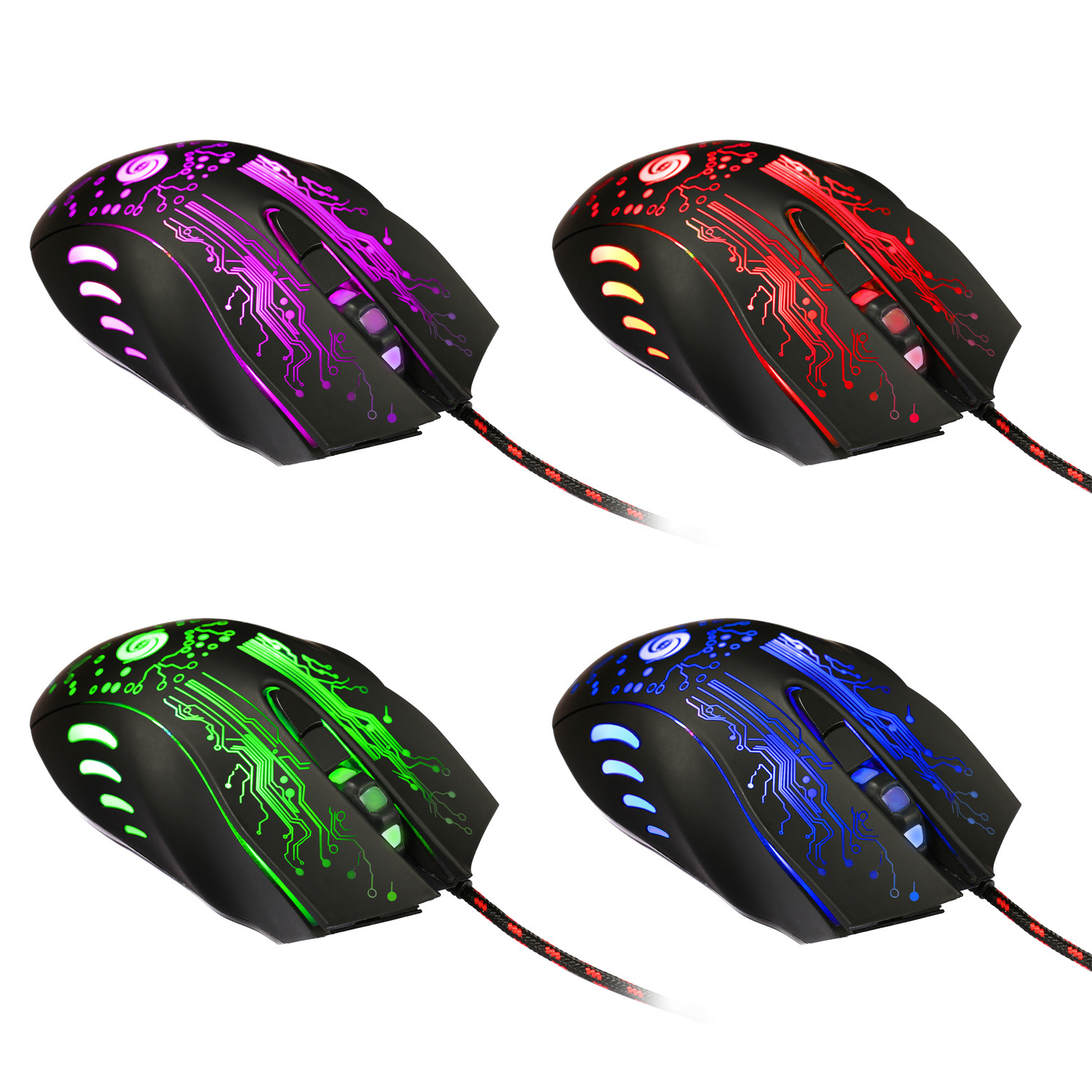 USB Wired Gaming Mouse 5500DPI Adjustable 7 Buttons LED Backlit Professional Gamer Mice Ergonomic Computer Mouse for PC Laptop - Image 2