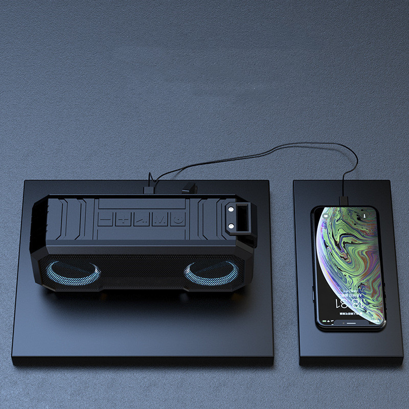 Waterproof Colorful Luminous Outdoor Wireless Speaker With Dual Speakers With Power Bank - Image 9