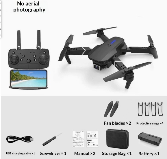 E88 Drone Aerial Photography HD 4K Dual Camera Remote Control Airplane Toy - Image 8